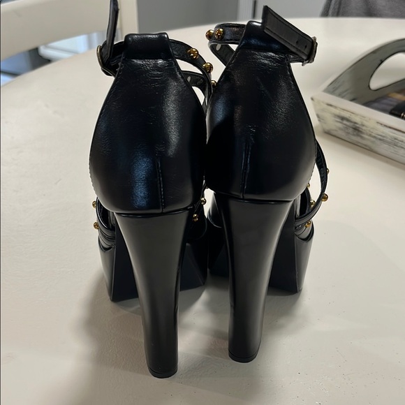 Sugar Black and Gold Stiletto Heels - Picture 5 of 8